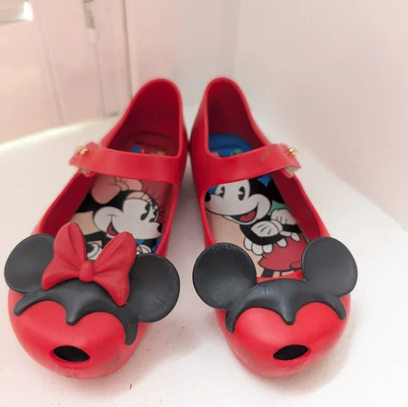 Mini Melissa Jelly Flats Minnie Mickey Disney 10 - Picture 1 of 6